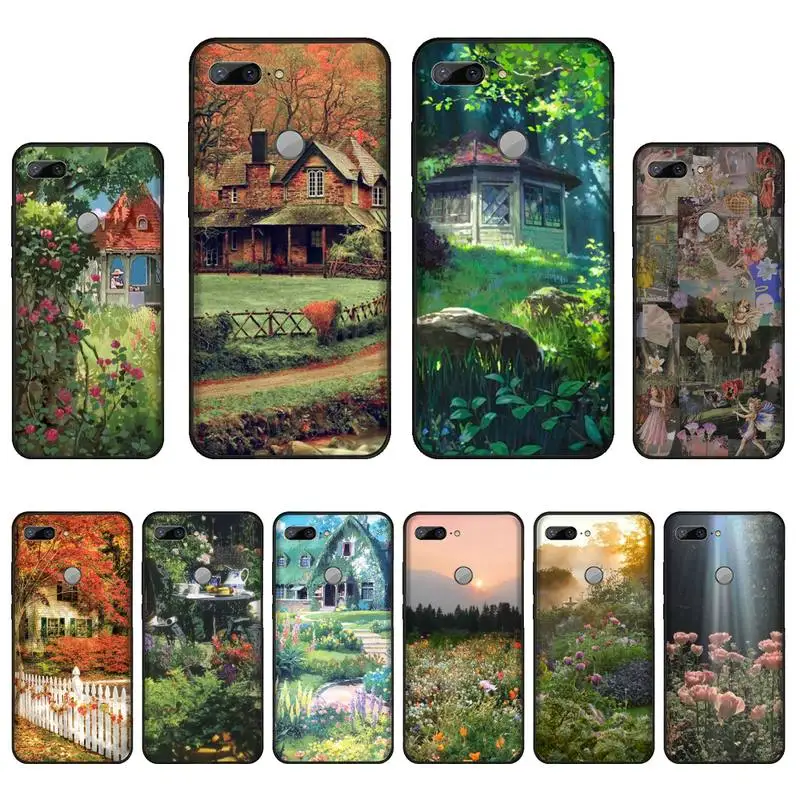 

cottagecore Flower landscape Phone Case for Huawei honor P mate 40 20 30 10 50 i 9 x mate pro lite 8a