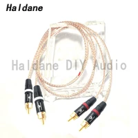 haldane pair hi end single crystal copper silver mixed 2rca male to 2 rca female cable dual rca interconnect audio cable