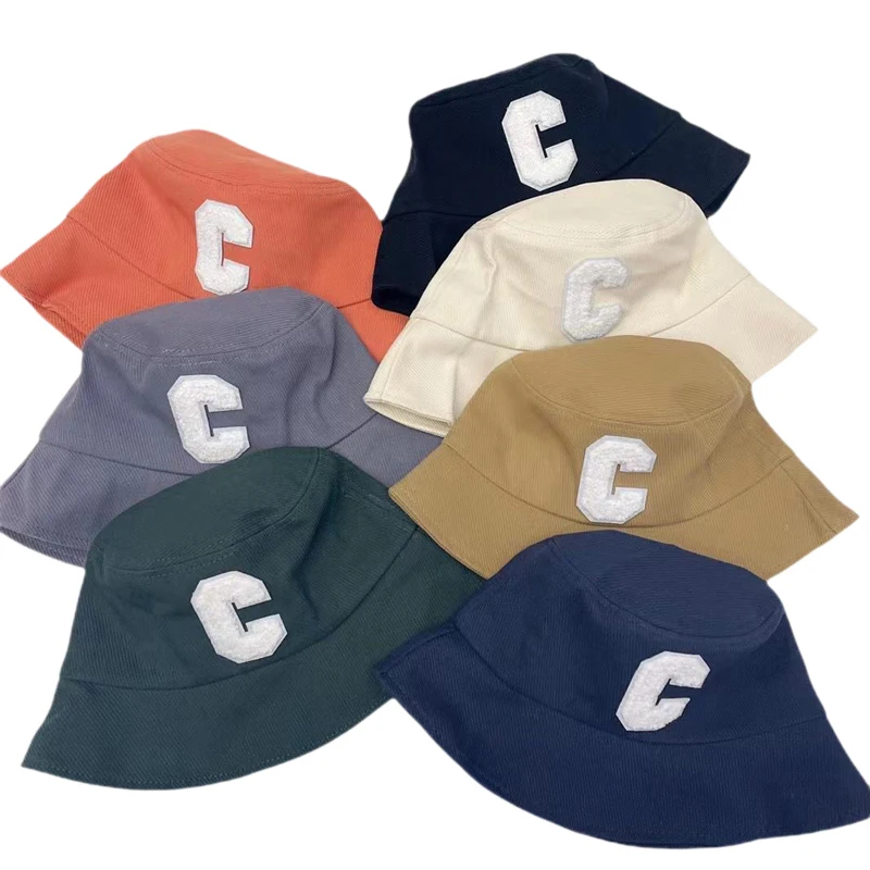 

New Fashion Trimmed Letter C Solid Fisherman Hat Men Women Street Wear Hip Hop Caps Casual Panama Hat Foldable Sunscreen Sun Hat