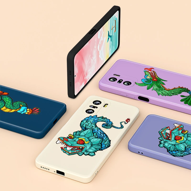 

Mystic Dragon For Redmi K40 Gaming 8A Pro K30 K30S K30i 10X 9 9C 9A 9i 9T 8 7 Liquid Silicone Soft Cover Phone Case