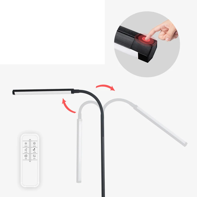 Modern Remote Control 72 LEDs Floor Lamp 12 Levels Dimmable 3000-6000K Reading for Living Room Bedroom Office | Лампы и освещение