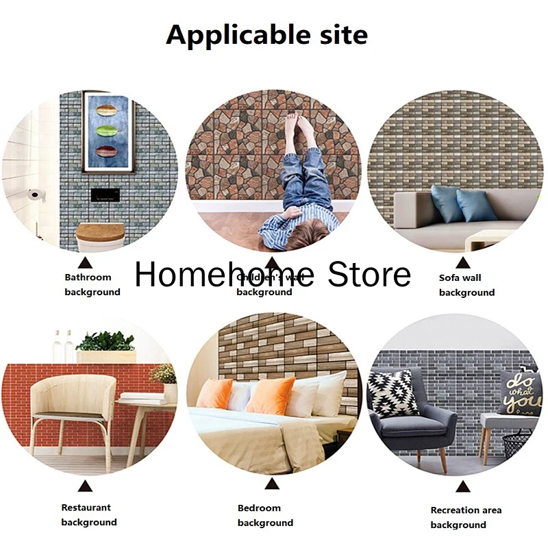 

Waterproof Wall Panels 3D Vinyl DIY Bathroom Kitchen Tile Stickers Home Decor PVC Retro Tiles Brick Stickers Self Adhesive