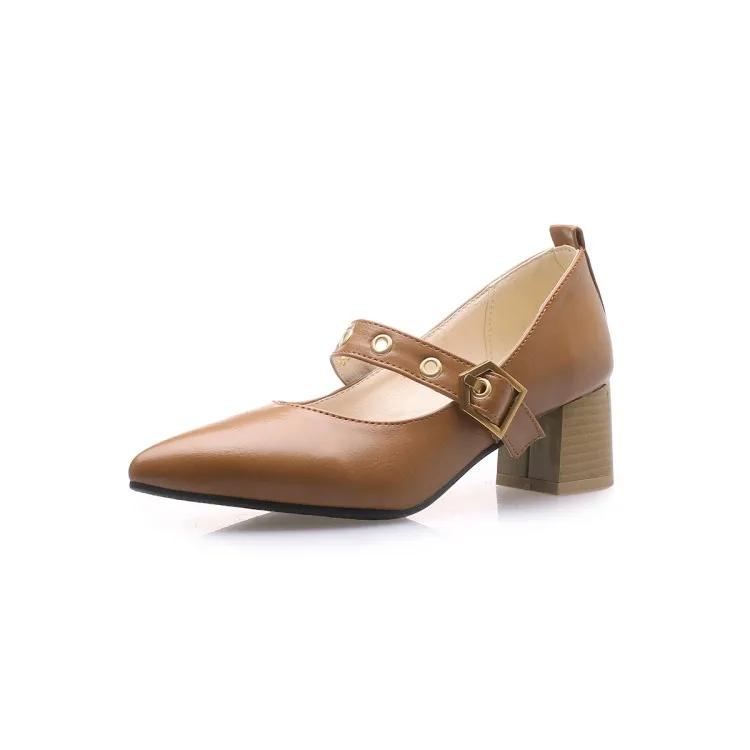 Женские туфли на высоком каблуке лодочки большого размера с острым носком обувь