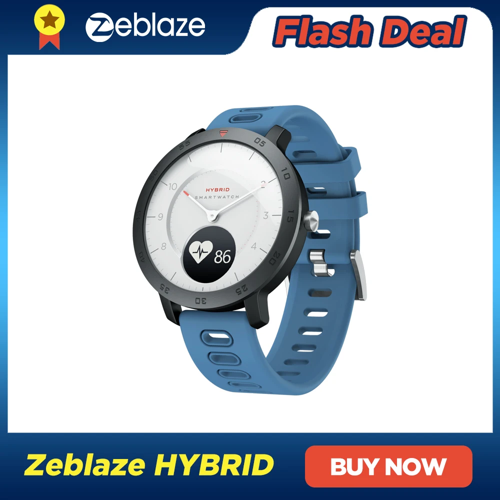 

Смарт-часы Zeblaze, гибридные сферические, С Пульсометром
