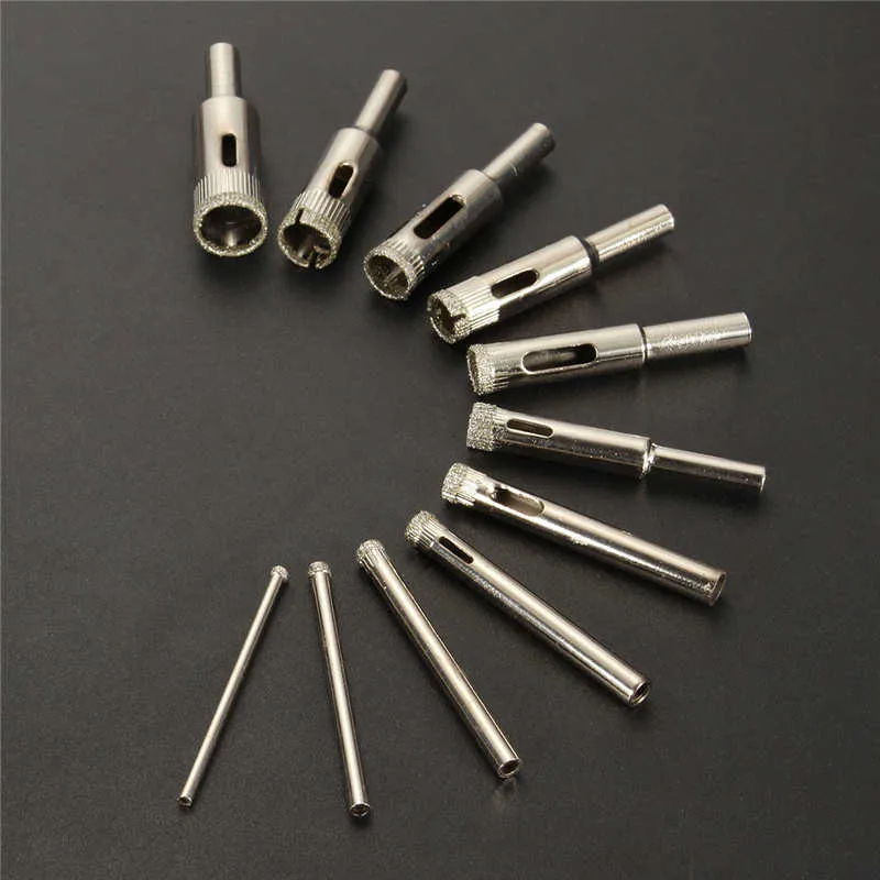 Набор сверл с алмазным покрытием 11 шт./компл. набор для плитки мрамора стекла