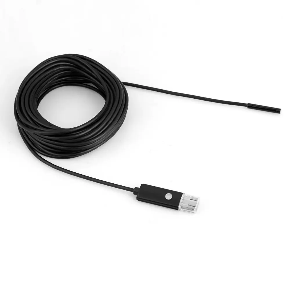 LESHP 2M/5M/10M 5.5mm 6 LED Black Endoscope Exposure Light Automatic 2 In 1 Smartphone USB Inspection Camera For Android IOS |
