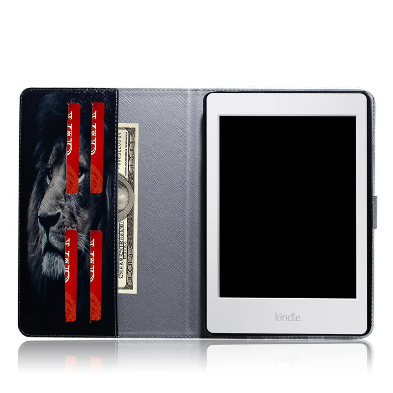 Кожаный чехол для электронной книги тигра льва панды Amazon 2018 Kindle Paperwhite 4 10 го