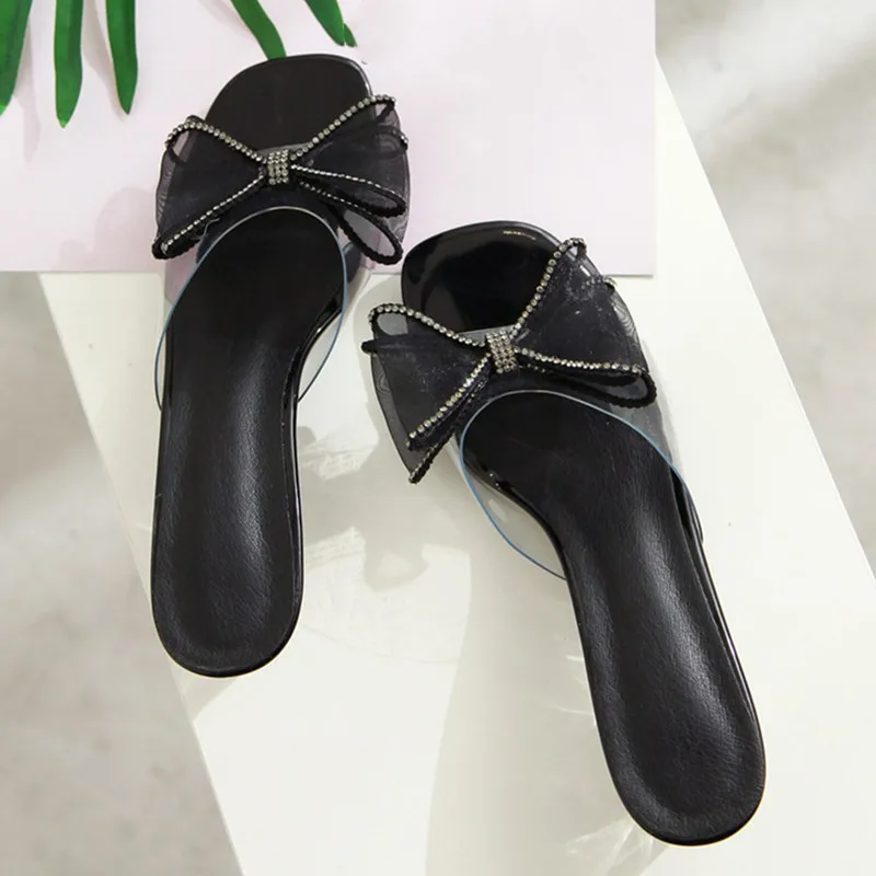 Мюли женские на квадратном каблуке туфли-лодочки открытый носок ремешок пятке