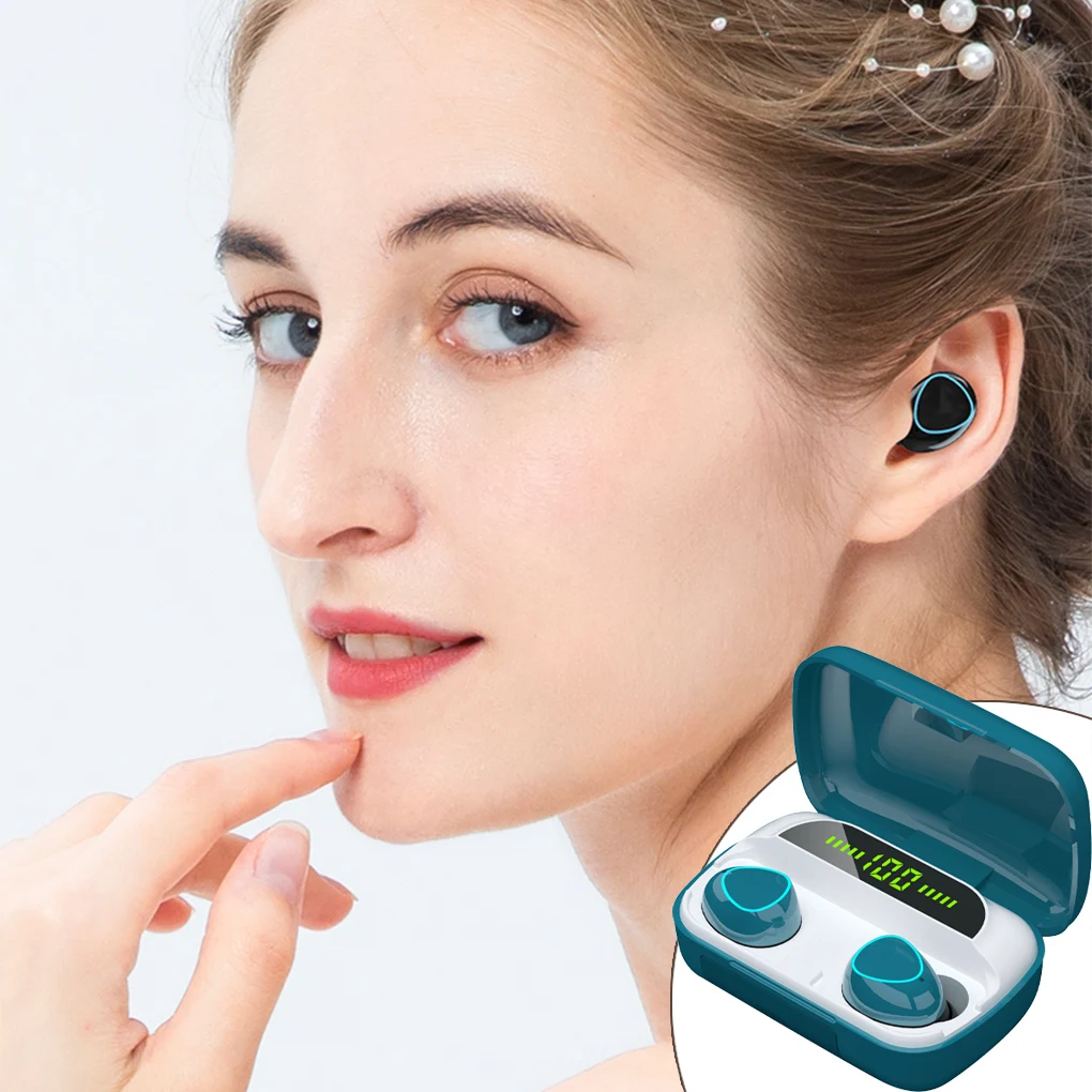 

Earphones Digital Display Wireless Headphones Waterproof Headsets Stereo Sports Earphones Big Screen
