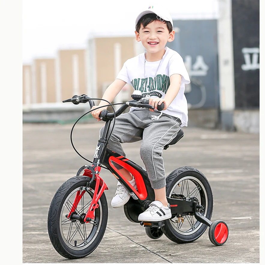 Kaufen 14/16 Zoll Kinder Fahrrad 3-8 Jahre Alt Magnesium Legierung Rahmen Verdickt Schock Absorbieren Gummi Reifen Hilfs Rad