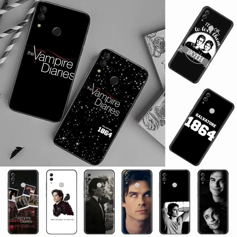 Vampire Diaries Stefan Damon черный мягкий чехол для телефона из ТПУ Huawei Honor 7C 7A 8X 8A 9 10 10i Lite 20 NOVA