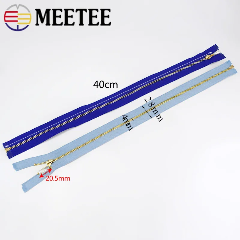 Meetee 2/5 шт. 40-70 см 3 # металлическая молния с открытым концом автоматический замок