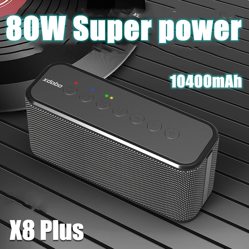 

XDOBO X8 Plus Bluetooth Speaker TWS 80W TV Soundbar 10400mah Mobile Phone Mobile Power Wireless Subwoofer Music Center DSP Chip