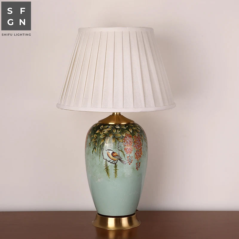 Медная настольная лампа Цзиндэчжэнь керамические высококачественные роскошные