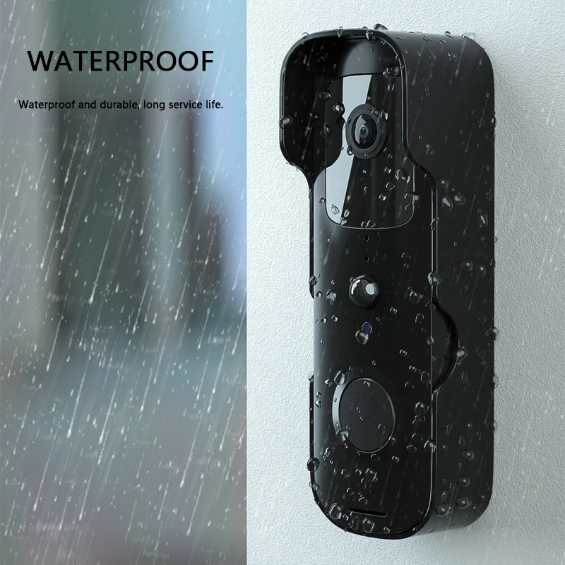 

Умный видеозвонок, Водонепроницаемый дверной звонок ночного видения для домашней безопасности, 1080P FHD камера, цифровой визуальный домофон, Wi-Fi дверной Звонок