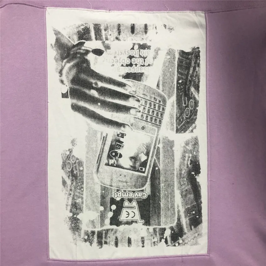 

Pink patch CavEmpt C.E DISAPPEARANCE CREW NECK Crewneck Sweatshirts Men Women 1:1 Washed Old Crewneck Pullover Vintage Hoodie