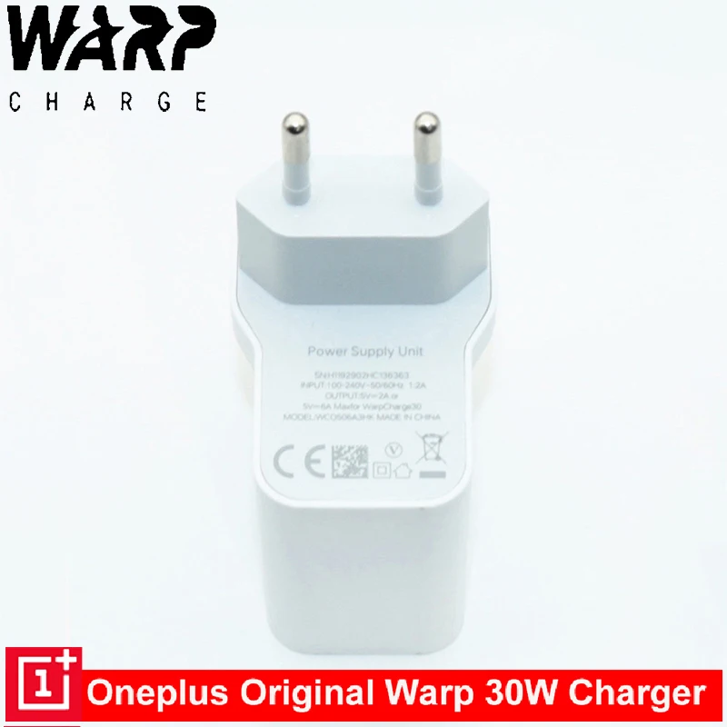 5V6A Original OnePlus Warp Charge Power 30W EU/US Adapter DASH Cable Quick For 8T 8 7T Pro 7 6T | Мобильные телефоны и
