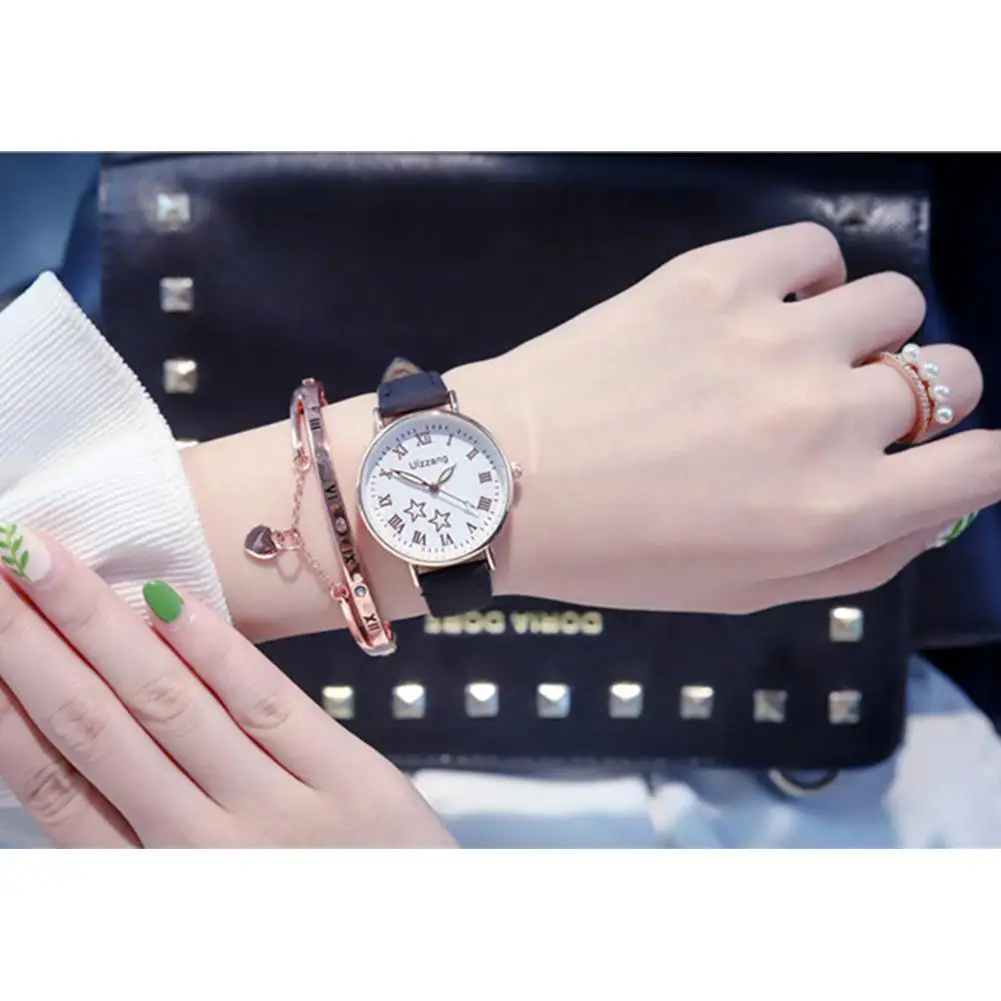 Женские Простые светящиеся кварцевые часы женские модные наручные из сплава со