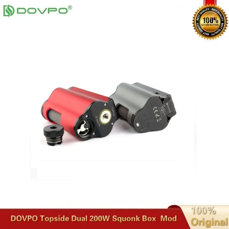 Оригинальный DOVPO Topside Dual Squonk Mod 200 Вт Top Fill TC с бутылкой 10 мл электронная сигарета