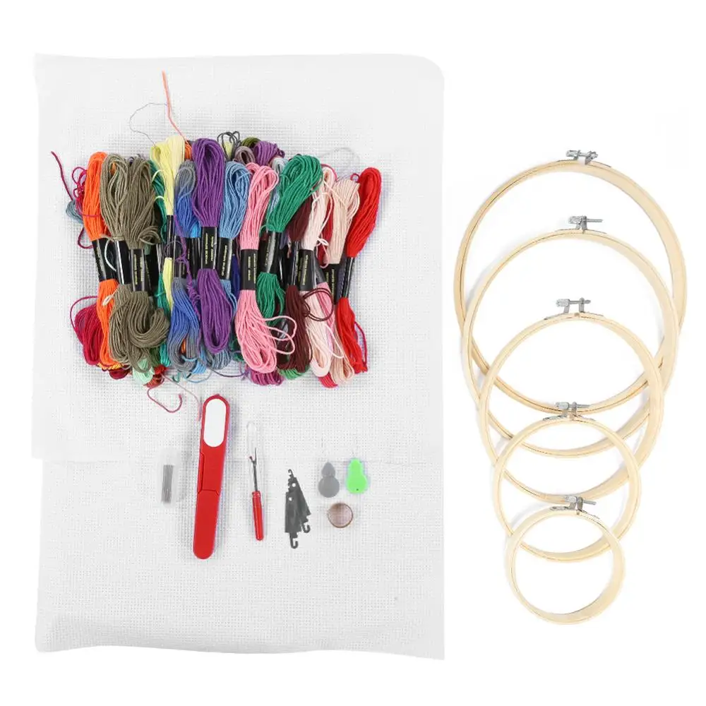 100 Цвета нить для вышивки швейная комплект Бамбук Вышивка крестом иглы сделай сам