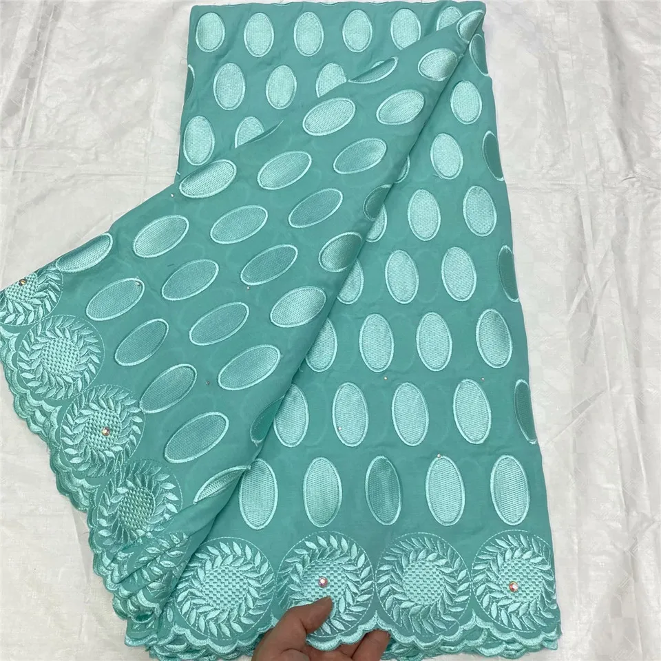 

Гипюровая кружевная ткань для женщин, качественное Африканское кружево, оптовая продажа, 5 ярдов, швейцарская вуаль, кружевная ткань для шит...