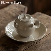 200ml japanese style plant ash glaze coarse pottery teapot master cups handmade teakettle da hong pao teaware accessories