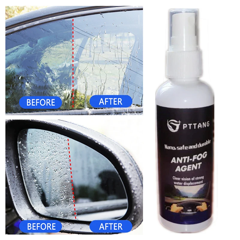 

30ml Automotive Antifogging Agent Glasses Helmet Defogging Set Auto Anti-fog Agent Car Glass Nano Hydrophobic Coating Spray
