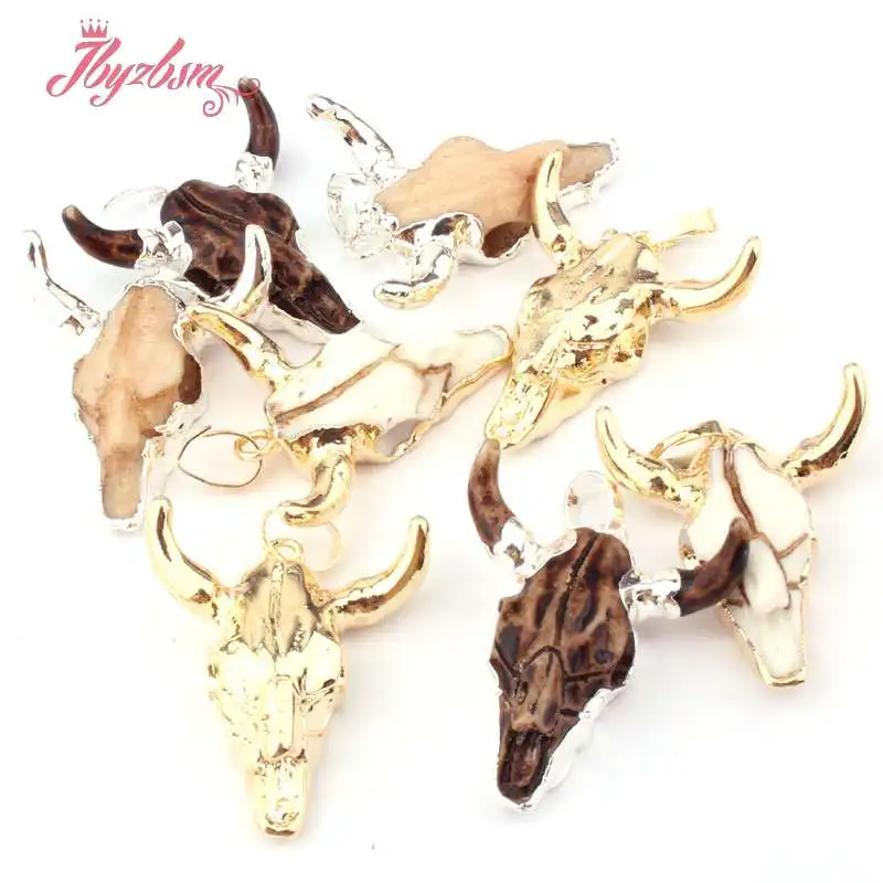 Модные ожерелья и подвески с рожковой головкой для женщин дизайн ювелирных