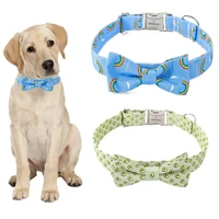 bow dog collar accessories personalized pet travel supplies small medium large dogs labrador pitbull bulldog cat collar necklace