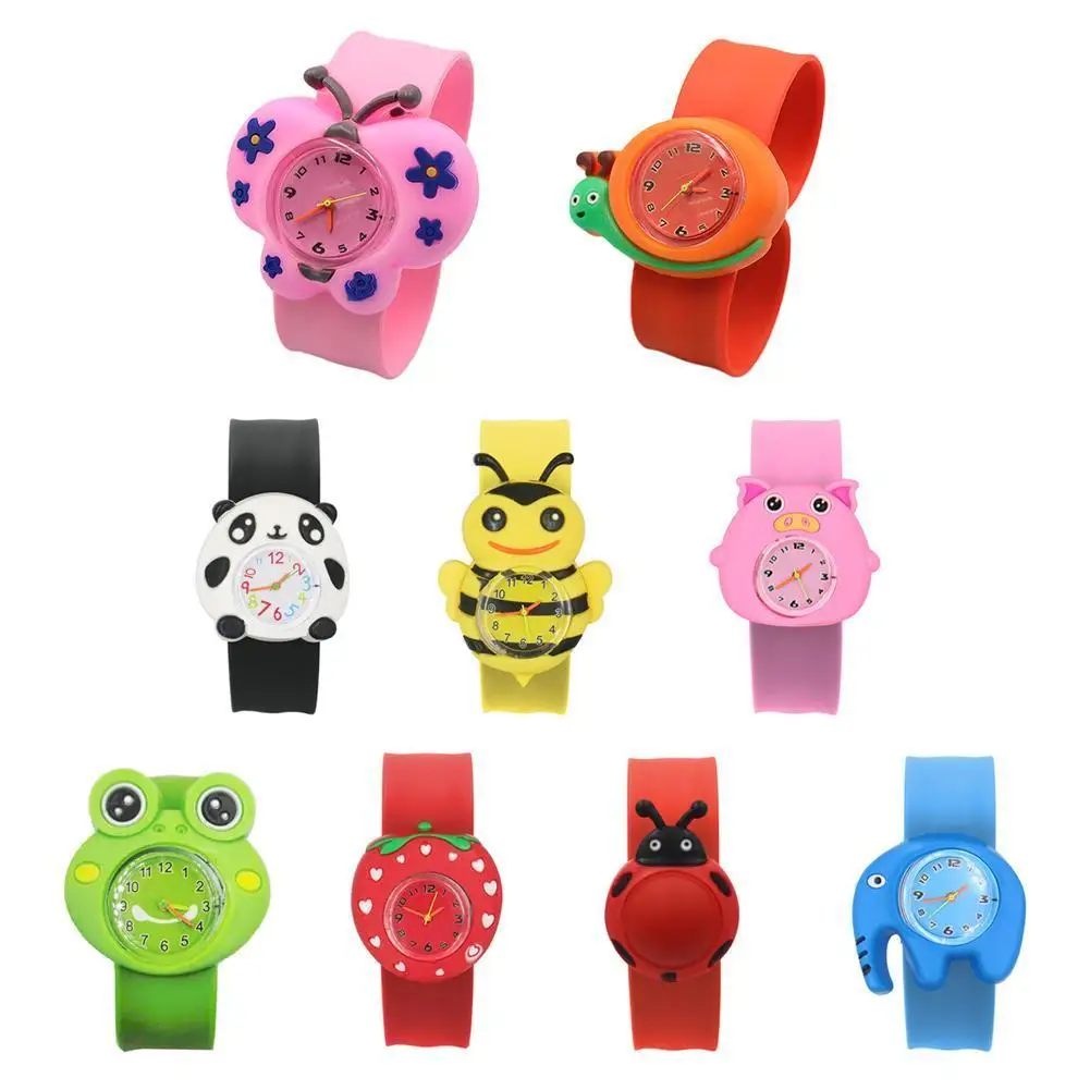 

Silicone Children Watch For Kids Toddler Design Cute Shape Frogs Watch Honeybee Animal Panda Wrist Elephant Gift Snail O2J1