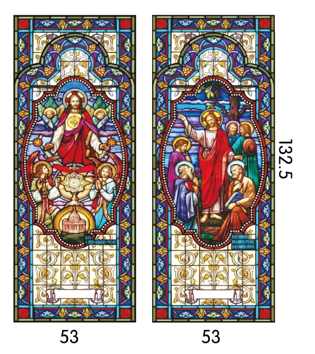 

Оконная пленка заказного размера, витражная церковная наклейка