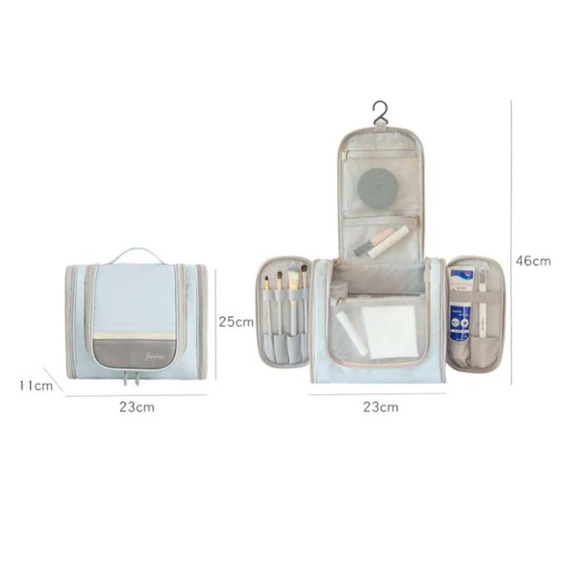 

High Quality Bathroom Wash Bag Travel Cosmetic Bag Women Makeup Bags Toiletries Organizer Waterproof Storage Neceser Hanging