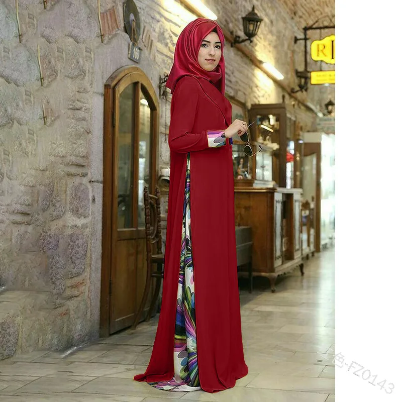 Мусульманское платье Eid Fashion мусульманское женское длинное Abaya халат Musulmane Longue