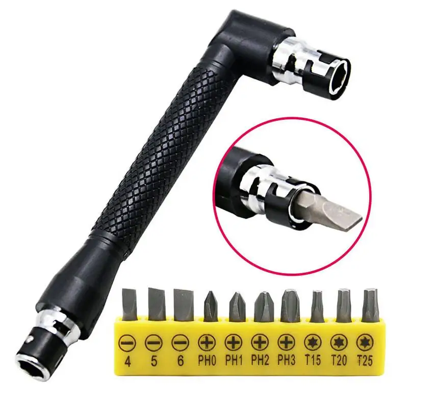 Мини зубная щетка с двумя головками и торцевой гаечный ключ 7-в форме L-ключ