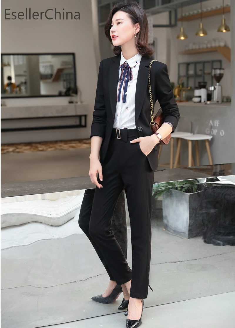 Модные серые клетчатые профессиональные деловые костюмы с комплектом из 2