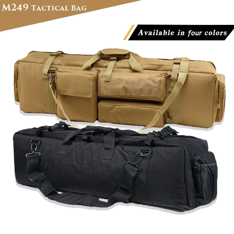 

Tactical Gun Case Hunting Bag M249 Military Rifle Gun Bag for Outdoor Airsoft Paintball Gun Carry Heavy Duty Oxford Gun Bag