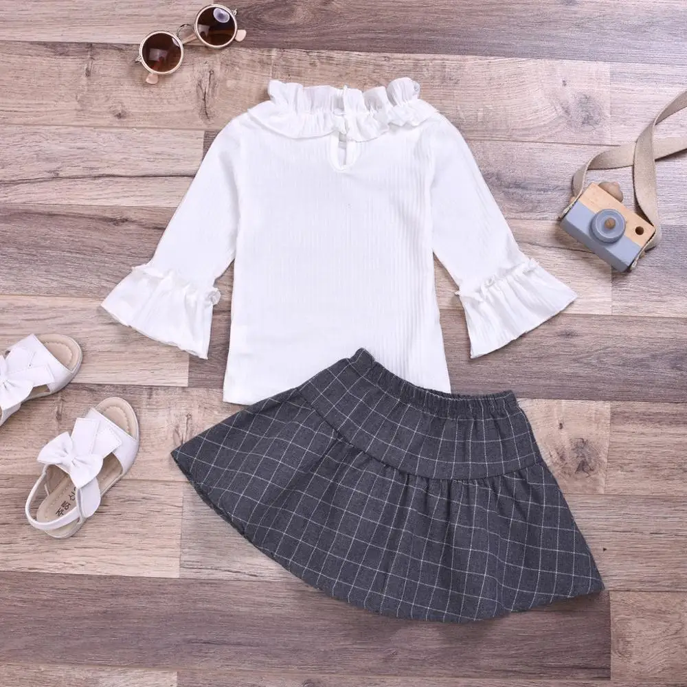 3 шт. Детское платье для маленьких девочек комплект в духе колледжа с