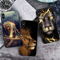 animals tiger lion phone case for iphone 13 12 11 mini pro xs max 8 7 6 6s plus x 5s se 2020 xr
