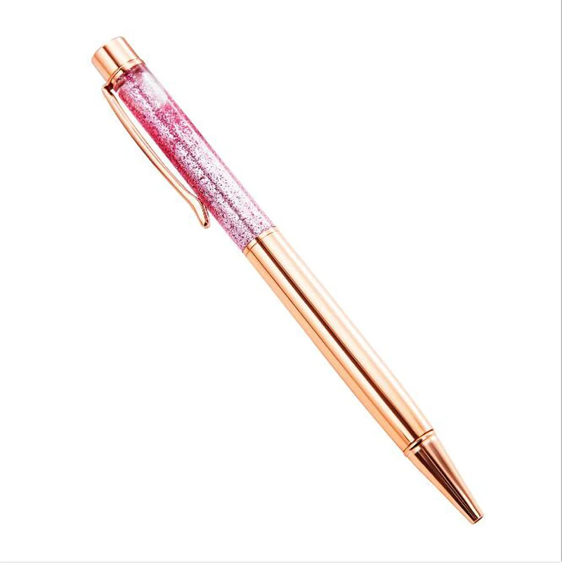 Шариковая ручка с золотым порошком креативная металлическая фоторучка сыпучим