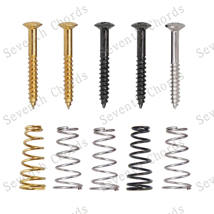 

A Set 6 Pcs Electric Guitar Humbucker Single Coil Pickups Mount Adjust Height Screws and Conical Springs - M3*25mm