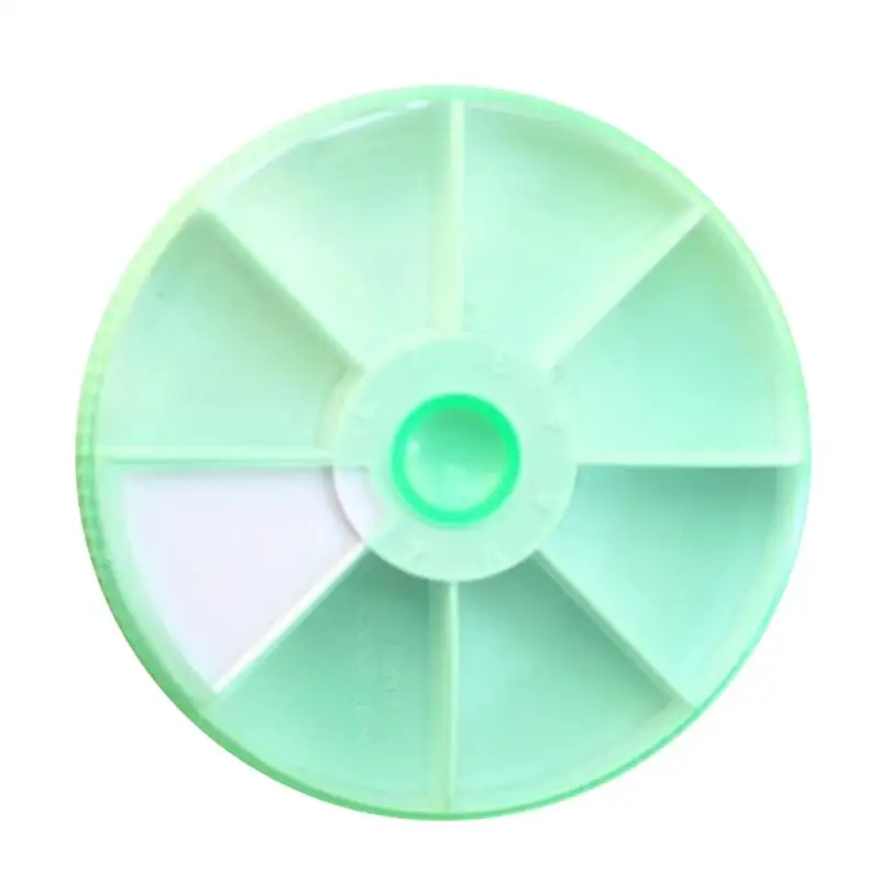 1 шт. Портативный 7 органайзер для таблеток вращающийся круглый коробка хранения