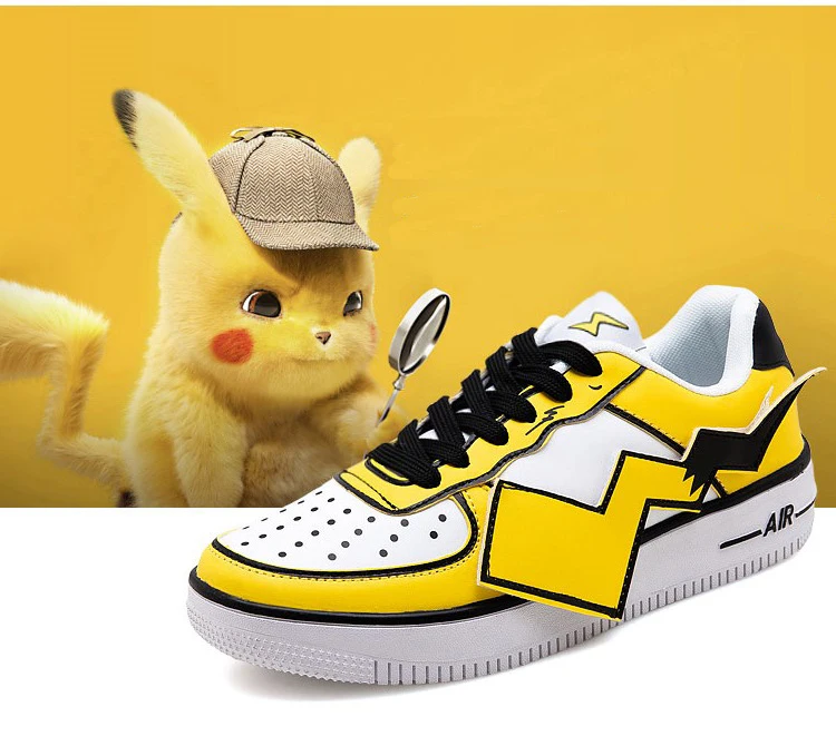 Pikachu/мужские кроссовки на толстой подошве; мужская повседневная обувь; брендовая мужская обувь; Новинка года; модная воздушная обувь; унисекс; женская обувь для влюбленных