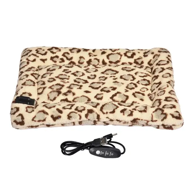 leopard print heated blanket