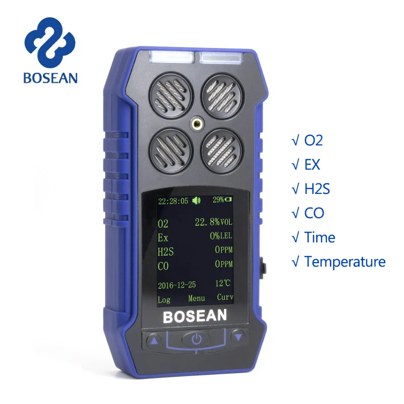 

Portable Gas Detector Carbon Dioxide 4 In 1 VOC O2 EX CO2 Flammable Gas Analyzer Monitor Toxic Harmful Gas Detector Custom