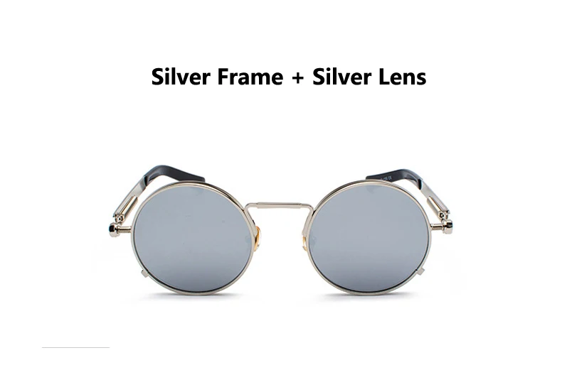 Oculos de sol feminino женские красные очки круглые стимпанк металлические пружины Поляризованные солнечные ретро-очки мужские uv400 Высокое качество