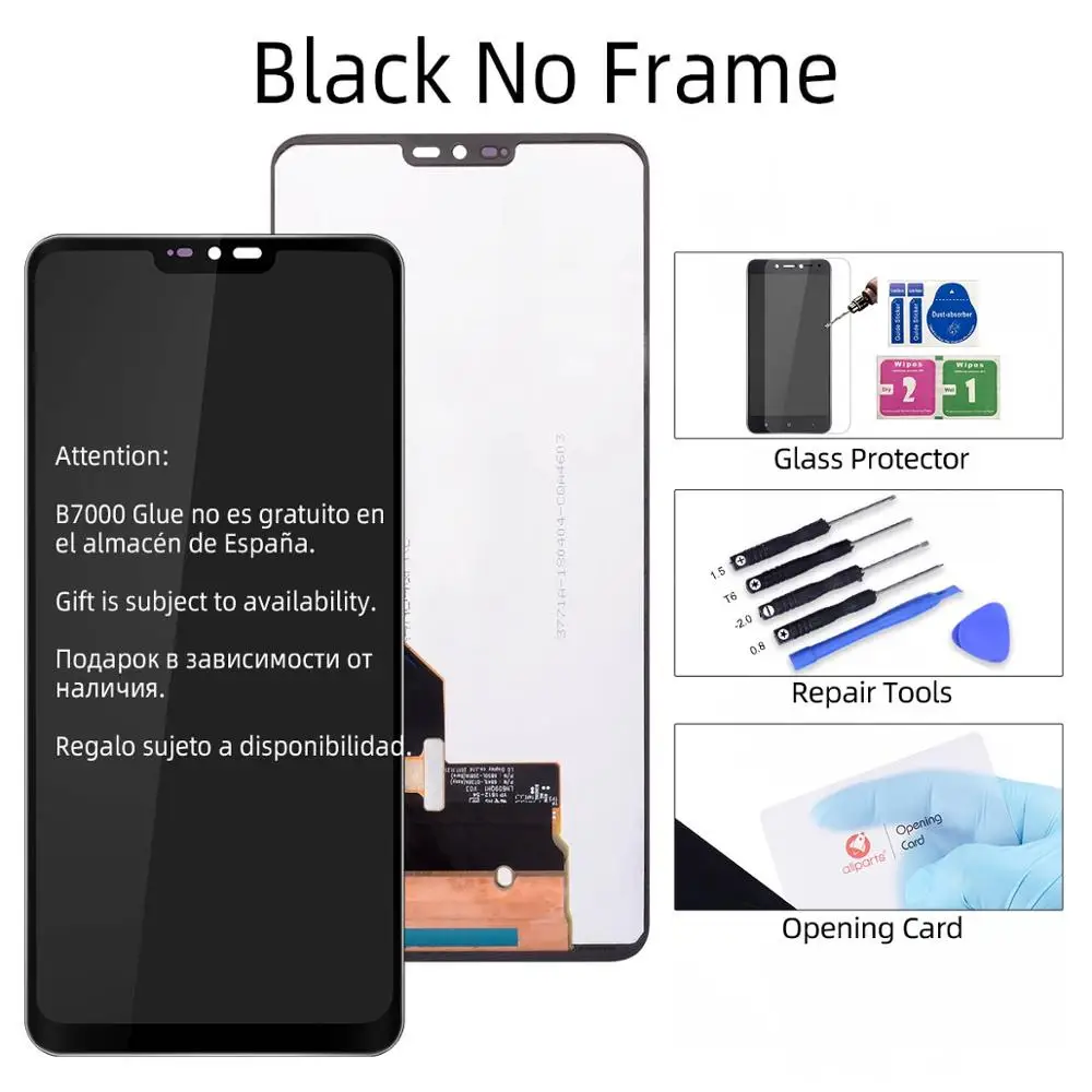 Black No Frame ЖК-дисплей для LG G7 thinQ, ЖК-дисплей, сенсорный экран в сборе, дигитайзер для LG G7, ЖК-дисплей G710 G710EM G710PM G710VMP - Цвет: Black No Frame
