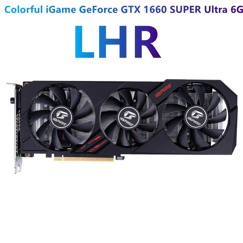 

Видеокарта Colorful iGame GeForce GTX 1660 SUPER Ultra 6G TU116 12nm 1408 1530 МГц-1785 МГц бит TDP DP + HDMI-совместимая + DVI