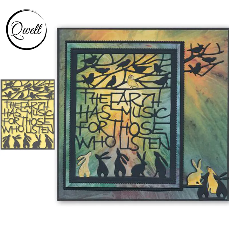 Металлические режущие штампы QWELL для скрапбукинга и создания карт тиснение