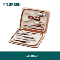 mr green 9 in1 manicure set stainless nail clippers cuticle utility manicure set tools nail care grooming kit nail clipper set