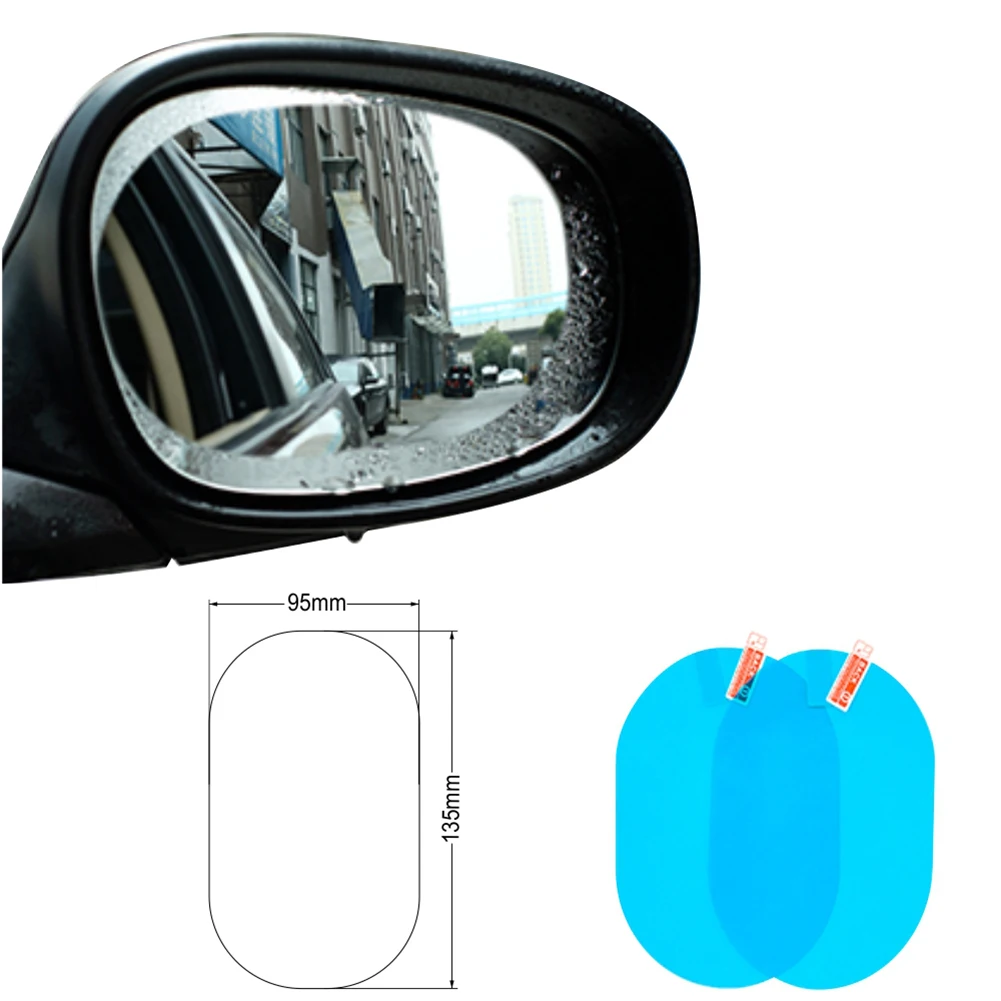 

Prevent Rainwater 4pcs 95x135mm Car Side Rearview Mirror Waterproof Films Auto Door Mirror Anti Fog Rainproof Protective Films